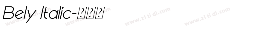 Bely Italic字体转换
